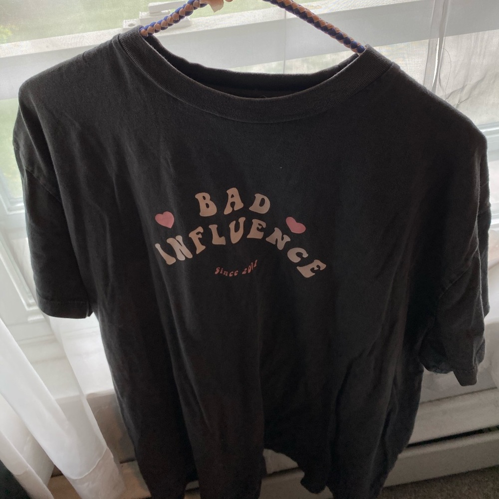 Heart print lazy oaf top